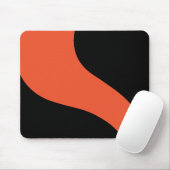 Einfache Waves in Schwarz und Orange Mousepad (Mit Mouse)