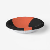 Einfache Waves in Schwarz und Orange Pappteller (Gewinkelt)
