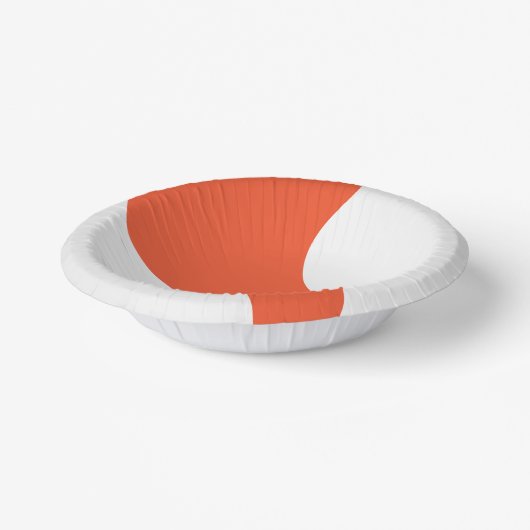 Einfache Waves - orange und weiß Pappteller (Gewinkelt)
