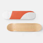 Einfache Waves - orange und weiß Skateboard (Horizontal)