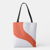 Einfache Waves - orange und weiß Tasche (Rückseite)
