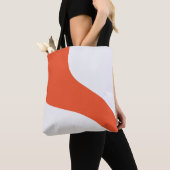 Einfache Waves - orange und weiß Tasche (Von Nahem)