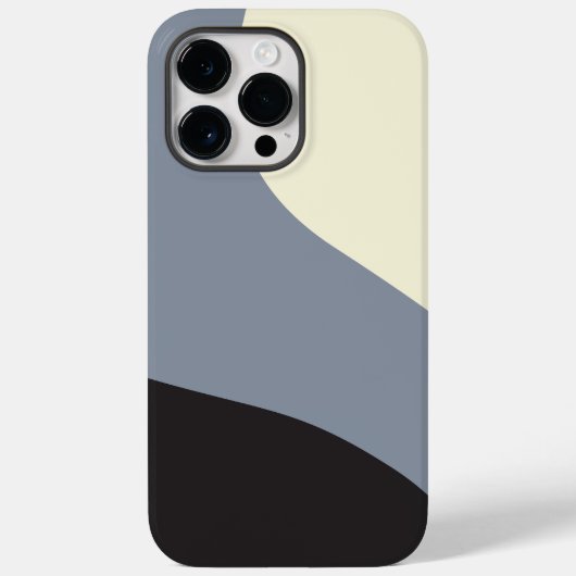 Einfache Waves - Schwarz, Grau und Creme Case-Mate iPhone Hülle (Rückseite)