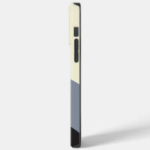 Einfache Waves - Schwarz, Grau und Creme Case-Mate iPhone Hülle (Rückseite / Links)