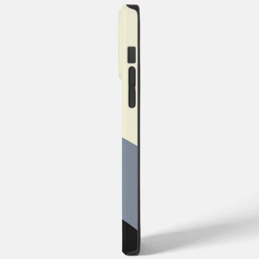 Einfache Waves - Schwarz, Grau und Creme Case-Mate iPhone Hülle (Rückseite / Links)