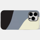 Einfache Waves - Schwarz, Grau und Creme Case-Mate iPhone Hülle (Rückseite (Horizontal))