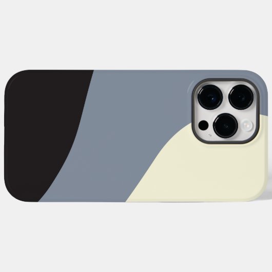 Einfache Waves - Schwarz, Grau und Creme Case-Mate iPhone Hülle (Rückseite (Horizontal))