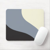 Einfache Waves - Schwarz, Grau und Creme Mousepad (Mit Mouse)