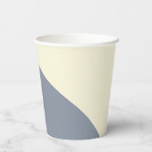 Einfache Waves - Schwarz, Grau und Creme Pappbecher (Rückseite)