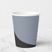 Einfache Waves - Schwarz, Grau und Creme Pappbecher (Vorderseite)