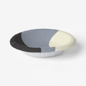 Einfache Waves - Schwarz, Grau und Creme Pappteller (Gewinkelt)