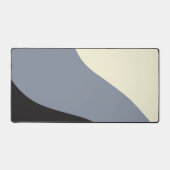 Einfache Waves - Schwarz, Grau und Creme Schreibtischunterlage (Vorderseite)