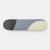 Einfache Waves - Schwarz, Grau und Creme Skateboard (Horizontal)