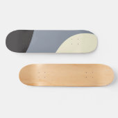 Einfache Waves - Schwarz, Grau und Creme Skateboard (Horizontal)
