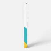 Einfache Waves - Türkis und Gelb Samsung Galaxy Hülle (Linke Seite)