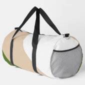 Einfache Waves - Weiß, Sand und Palmgrün Duffle Bag (Rechte Ecke)