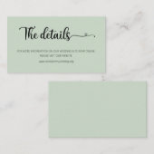 Einfache Website-Umschließungskarte für die Hochze Begleitkarte (Vorne/Hinten)