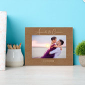 Einfache Wedding Monogram Laser Etched Picture Fra Geätzte Rahmen