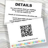 Einfache Wedding QR Code Rainbow Liebe Herz Begleitkarte