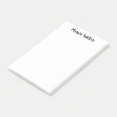 Einfache weibliche Girly Moderne Schwarze Schrift Post-it Klebezettel (angewinkelt)