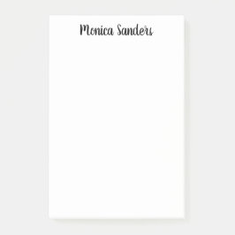 Einfache weibliche Girly Moderne Schwarze Schrift Post-it Klebezettel