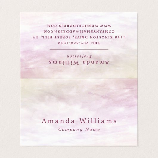 Einfache weiche Cloud, moderne Doppeltreue Visitenkarten (Außenseite Aufgefaltet)