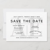 Einfache weiche graue Typografie Save the Date Einladung (Vorderseite)