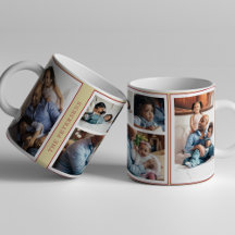 Einfache Weihnachten 5 Foto Collage gelb bordeauxr