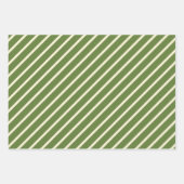 Einfache Weihnachten Diagonal Strip Olive Green & Geschenkpapier Set (Vorderseite 2)