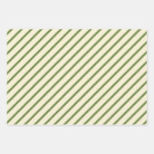 Einfache Weihnachten Diagonal Strip Olive Green & Geschenkpapier Set (Vorderseite)