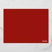 Einfache Weihnachten Folien Feiertagspostkarte (Rückseite)