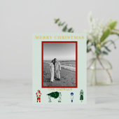 Einfache Weihnachten Folien Feiertagspostkarte (Stehend vorne)