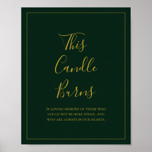 Einfache Weihnachten   Green This Candle Burns Sig Poster
