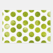 Einfache Weihnachten Grüne Streifen Wasserfarbe Mo Geschenkpapier Set (Vorderseite 3)