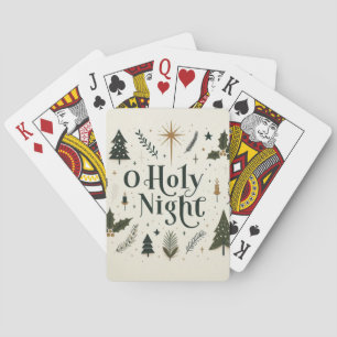 Einfache Weihnachten Heilige Nacht Spielkarten