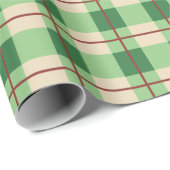 Einfache Weihnachten Kariert rot und grün kariert Geschenkpapier (Rolleneckpunkt)