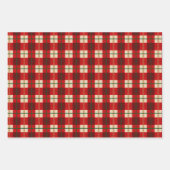 Einfache Weihnachten Kariert Rot und Rosa Checked Geschenkpapier Set (Vorderseite 3)