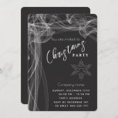 Einfache Weihnachten mit einem schweren Schneefloc Einladung (Vorne/Hinten)