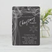 Einfache Weihnachten mit einem schweren Schneefloc Einladung (Stehend Vorderseite)