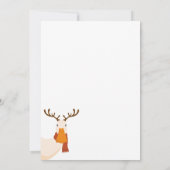 Einfache Weihnachten Niedliche Entenköpfe Antler Einladung (Rückseite)