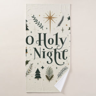 Einfache Weihnachten O Heilige Nacht Badehandtuch