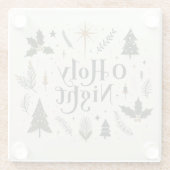 Einfache Weihnachten O Heilige Nacht Glasuntersetzer (Rückseite)