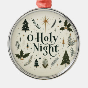 Einfache Weihnachten O Heilige Nacht Ornament Aus Metall