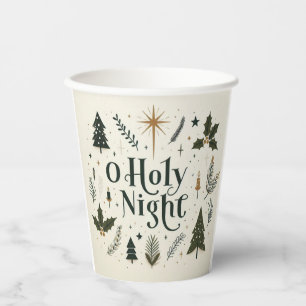 Einfache Weihnachten O Heilige Nacht Pappbecher