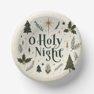 Einfache Weihnachten O Heilige Nacht Pappteller