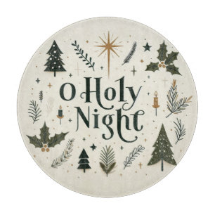Einfache Weihnachten O Heilige Nacht Schneidebrett