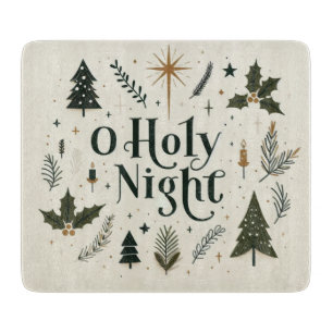 Einfache Weihnachten O Heilige Nacht Schneidebrett
