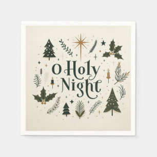 Einfache Weihnachten O Heilige Nacht Serviette