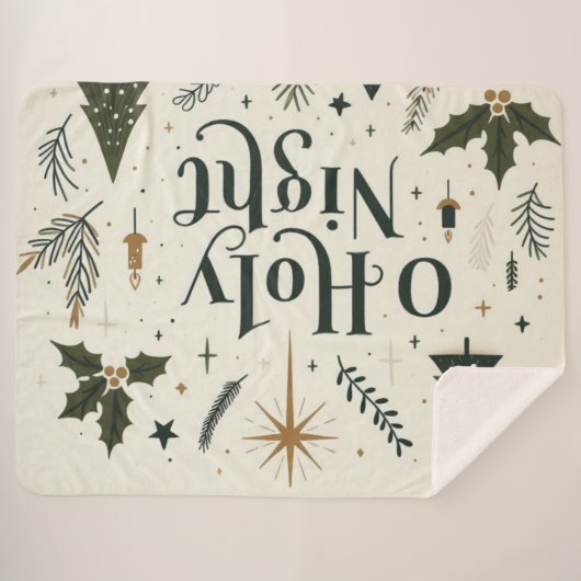 Einfache Weihnachten O Heilige Nacht Sherpadecke (Vorderseite (Horizontal))