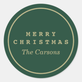 Einfache Weihnachten Runder Aufkleber